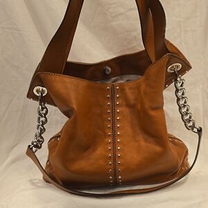 Michael Kors Brown Leather Studded Women's Bag